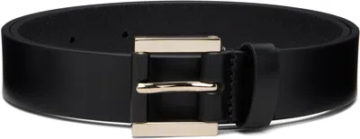 Tom Ford Black Vacchetta Leather Detail Buckle Belt