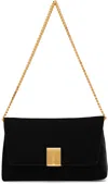Tom Ford Black Velvet Mini Bag In Black