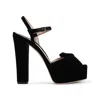 Tom Ford Brigitte Bow-embellished Velvet Platform Sandals