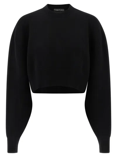 Tom Ford Black Virgin Wool Women's Cardigan