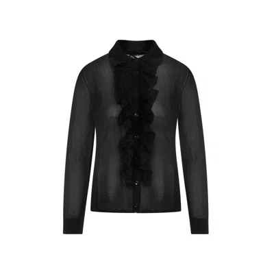 TOM FORD TOM FORD BLACK VISCOSE FABRIC SHIRT