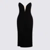 Tom Ford Black Viscose Midi Dress In Black