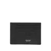 Tom Ford Textured Calfskin Leather Cardholder With Gold Embossed Logo In Black