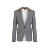 Tom Ford Houndstooth Single Breasted Tailored Jacket In Blue