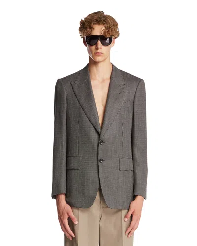 Tom Ford Single-breasted Blazer In Gray