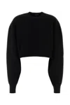 Tom Ford Black Wool Blend Oversize Sweater In Animal Print