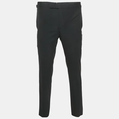 Pre-owned Tom Ford Black Wool Side Stripe Formal Trousers M