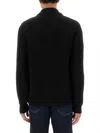 Tom Ford Double-breasted Ribbed Knit Cardigan In Black