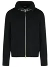 Tom Ford Wool Sweater With Front Pockets And High Collar In Black