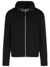 Tom Ford Wool Sweater With Front Pockets And High Collar In Black