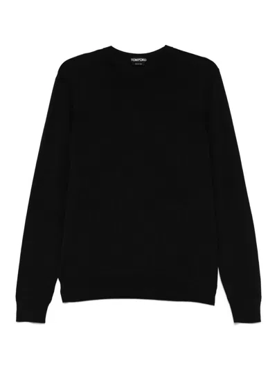 TOM FORD BLACK WOOL SWEATER