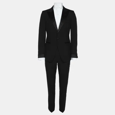 Pre-owned Tom Ford Black Wool Tailored Pants Suit Xs