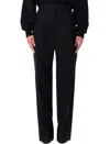 Tom Ford Tailored Wide Leg Wool Trousers In Black