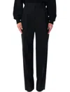Tom Ford Tailored Wide Leg Wool Trousers In Black