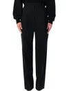 Tom Ford Tailored Wide Leg Wool Trousers In Black