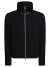 Tom Ford Merino Wool Zip Through Kzl018ymw099 Lb999 In Black