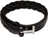 Tom Ford Black Woven Leather Bracelet In Black