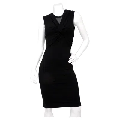 Pre-owned Tom Ford Black Wrap Detail Sleeveless Midi Dress