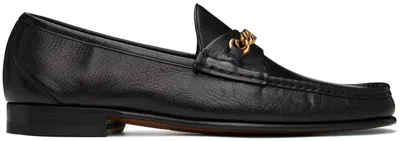 Tom Ford Black York Chain Loafers In 1n001 Black