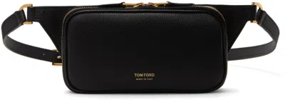 Tom Ford Black Zip Leather Pouch