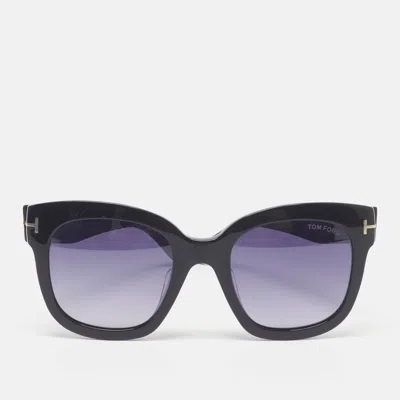 Pre-owned Tom Ford Black/grey Gradient Beatrix-02 Tf613 Square Sunglasses In Gray
