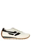 Tom Ford Low-profile White Sneakers With Black Leather Accents In Multi