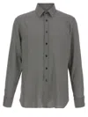 Tom Ford Black Polka Dot Lyocell Shirt In Multi