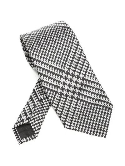 Tom Ford Blackwhite Silk Tie In Multi