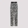 Tom Ford Stretch Silk Trouser With Animalier Print In Blackwhite