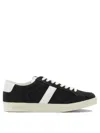 Tom Ford Blake Sneakers Suede Upper Contrast Stripe Rubber Sole In Black