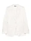 Tom Ford Single-breasted Blazer Jacket In White