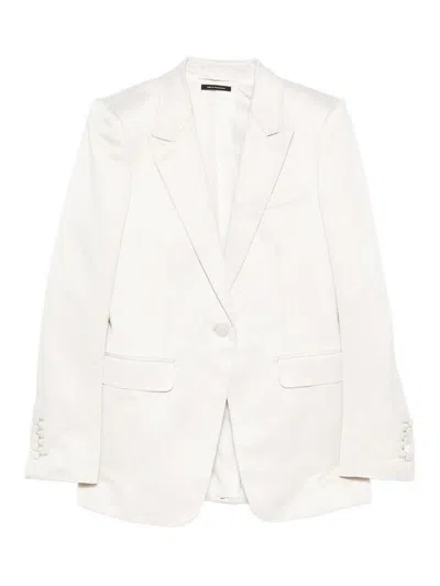 Tom Ford Single-breasted Blazer Jacket In White