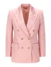 Tom Ford Double-breasted Design Tailored Jacket In Nude & Neutrals