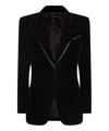 Tom Ford Single-breasted Velvet Blazer In Black