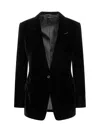 Tom Ford Wool-blend Velvet Blazer In Black