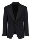Tom Ford Single Breasted Blazer Notch Lapel Cuffs In Black
