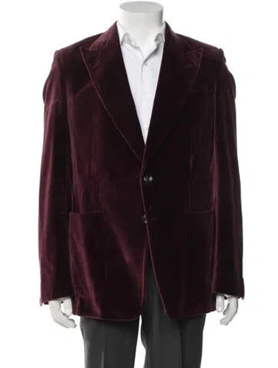 Pre-owned Tom Ford Blazer In Burgundy
