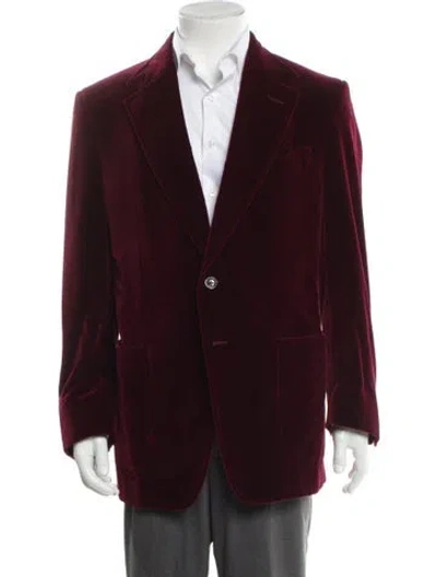 Pre-owned Tom Ford Blazer In Burgundy