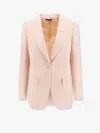 Tom Ford Wool Blazer With Silk Lining In Pink