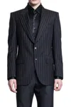 Tom Ford Pinstripe Wool Jacket In Black