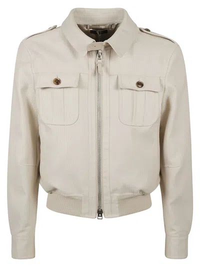 Tom Ford Blouson Jacket In Sand
