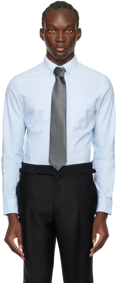 Tom Ford Blue American Shirt In Light Blue