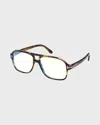 Tom Ford Blue-block Aviator Optical Frames In Multi