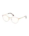 Tom Ford Blue Block Cat-eye Metal Optical Frames In Pink