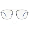 Tom Ford Blue Block Navigator Men's Eyeglasses Ft5830-b 001 54 In Black / Blue