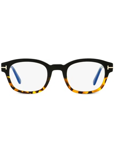Tom Ford Blue Block Square-frame Glasses In Fantasy