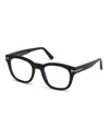 Tom Ford Blue Block Square Optical Frame In Black