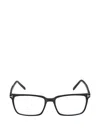 Tom Ford 55mm Rectangular Blue Light Blocking Glasses In Black