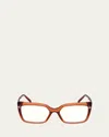 Tom Ford Blue Blocking Acetate Rectangle Glasses In Dbrno