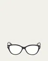 Tom Ford Blue Blocking Rounded Acetate Cat-eye Glasses In Black